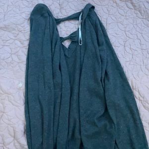 A gray cardigan